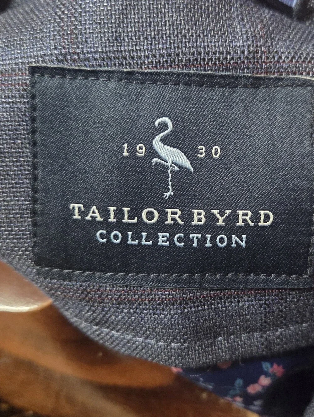 TaylorBird Stretch Fabric Blue Windowpain Plaid Blazer Sportscoat Size 46R